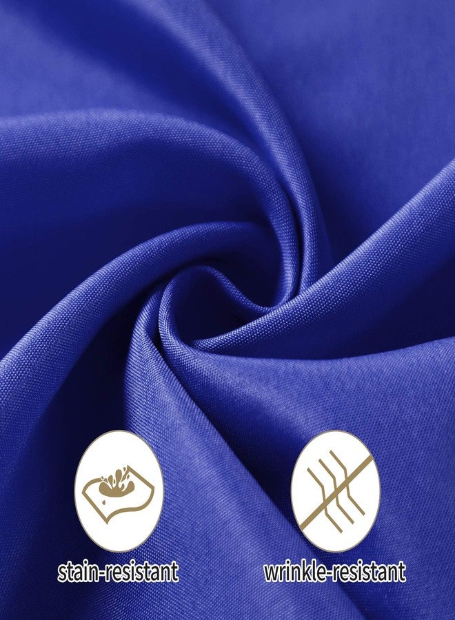 Ascoza 25pcs Polyester Cloth Napkins - 17 x 17 inch Royal Blue Dinner Washable Napkins with Hemmed Edges for Restaurant/Wedding/Hotel(25,Royal Blue) - Image 2